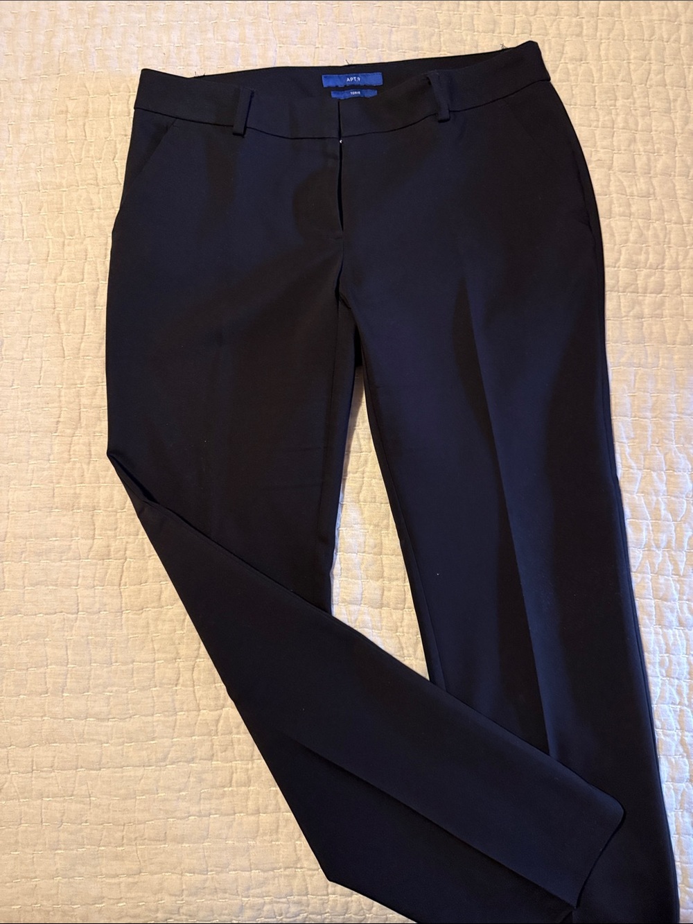 Apt. 9 Black Tailored Slim Trousers